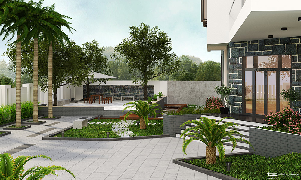Thiết kế biệt thự vườn 3 tầng diện tích 1000m2 - ảnh 2