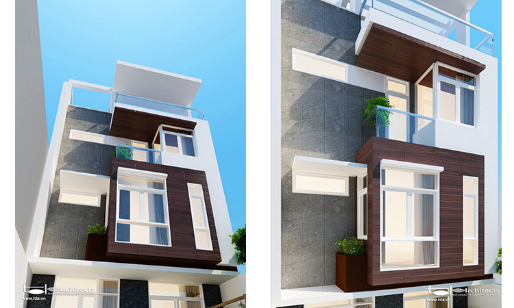Thiết kế nhà phố 3 tầng có sân vườn diện tích 120m2 - ảnh 2