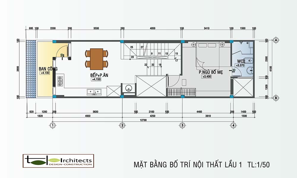 Thiết kế nhà phố diện tích nhỏ 4x12m - ảnh 4