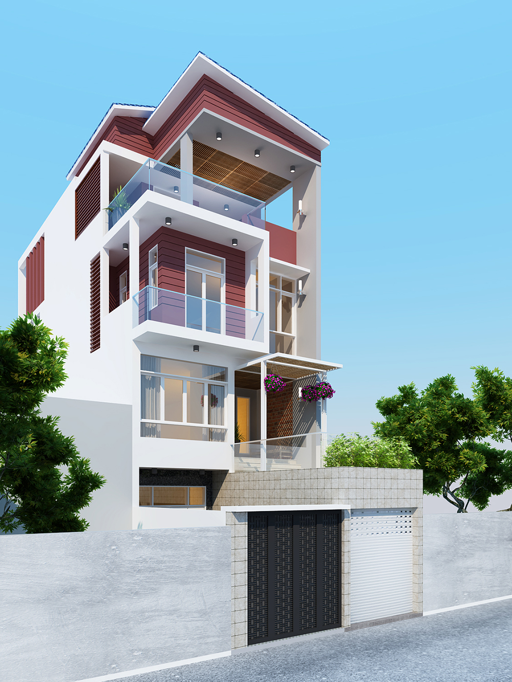 Thiết kế nhà phố 6x18m với 4 phòng ngủ - ảnh 2