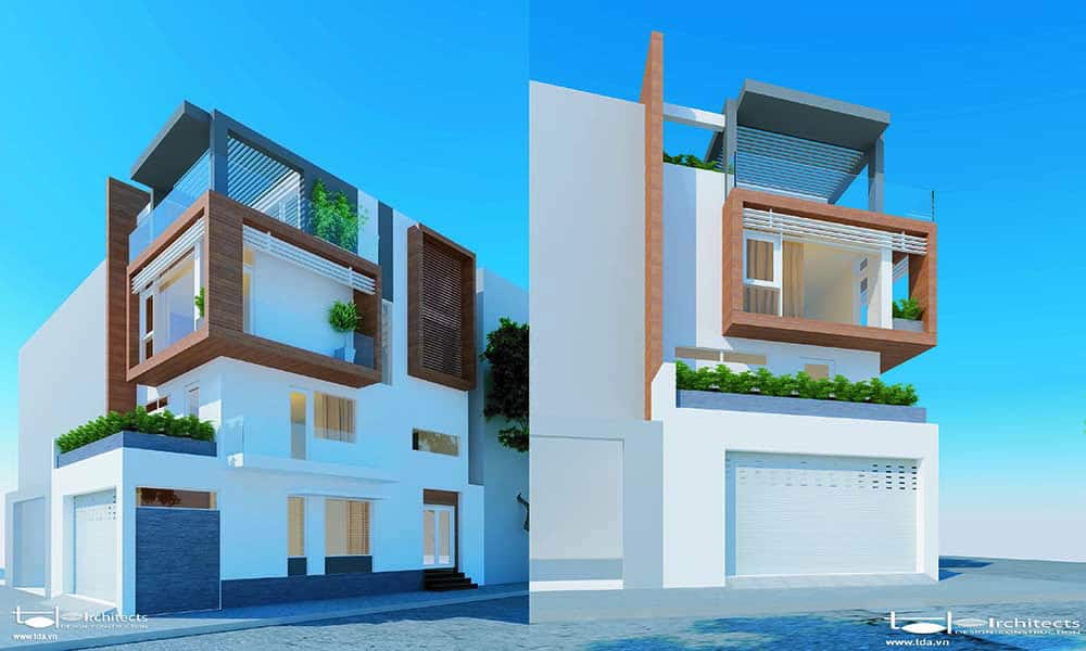 Thiết kế nhà phố 2 mặt tiền 5x10m