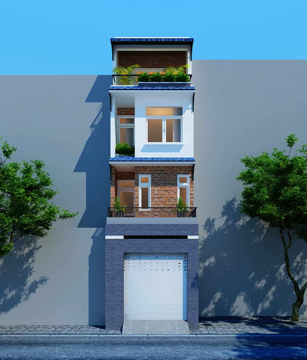 Thiết kế nhà phố diện tích nhỏ 4x12m