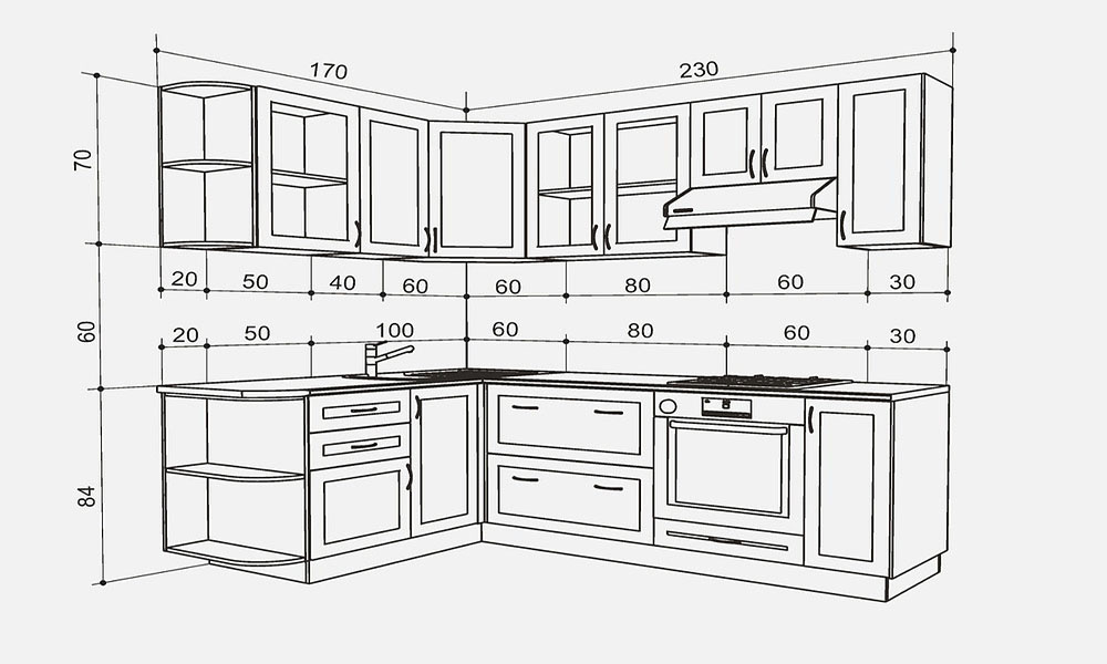 Kích thước tủ bếp dưới tiêu chuẩn