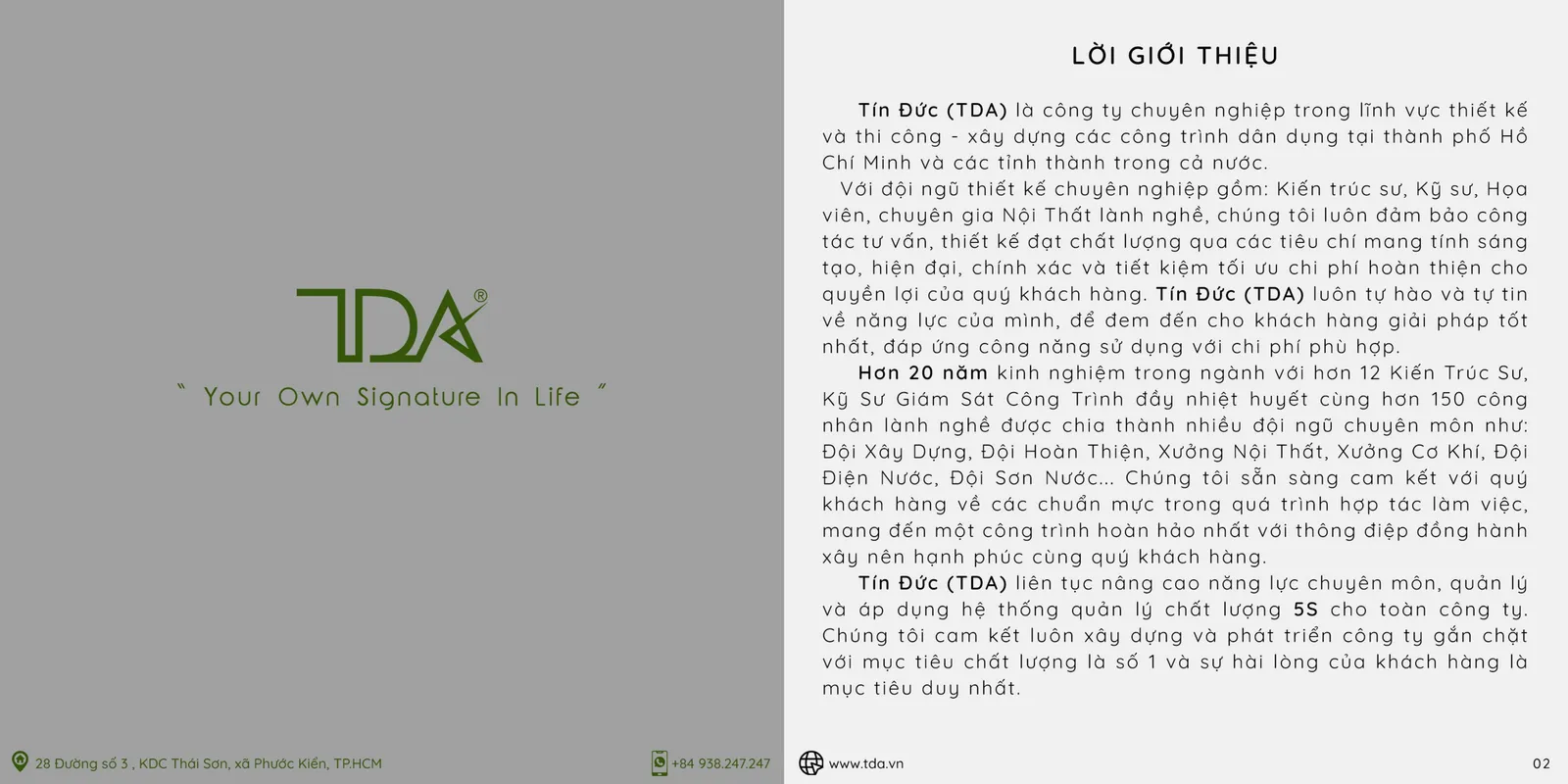 Hồ sơ năng lực TDArchitects