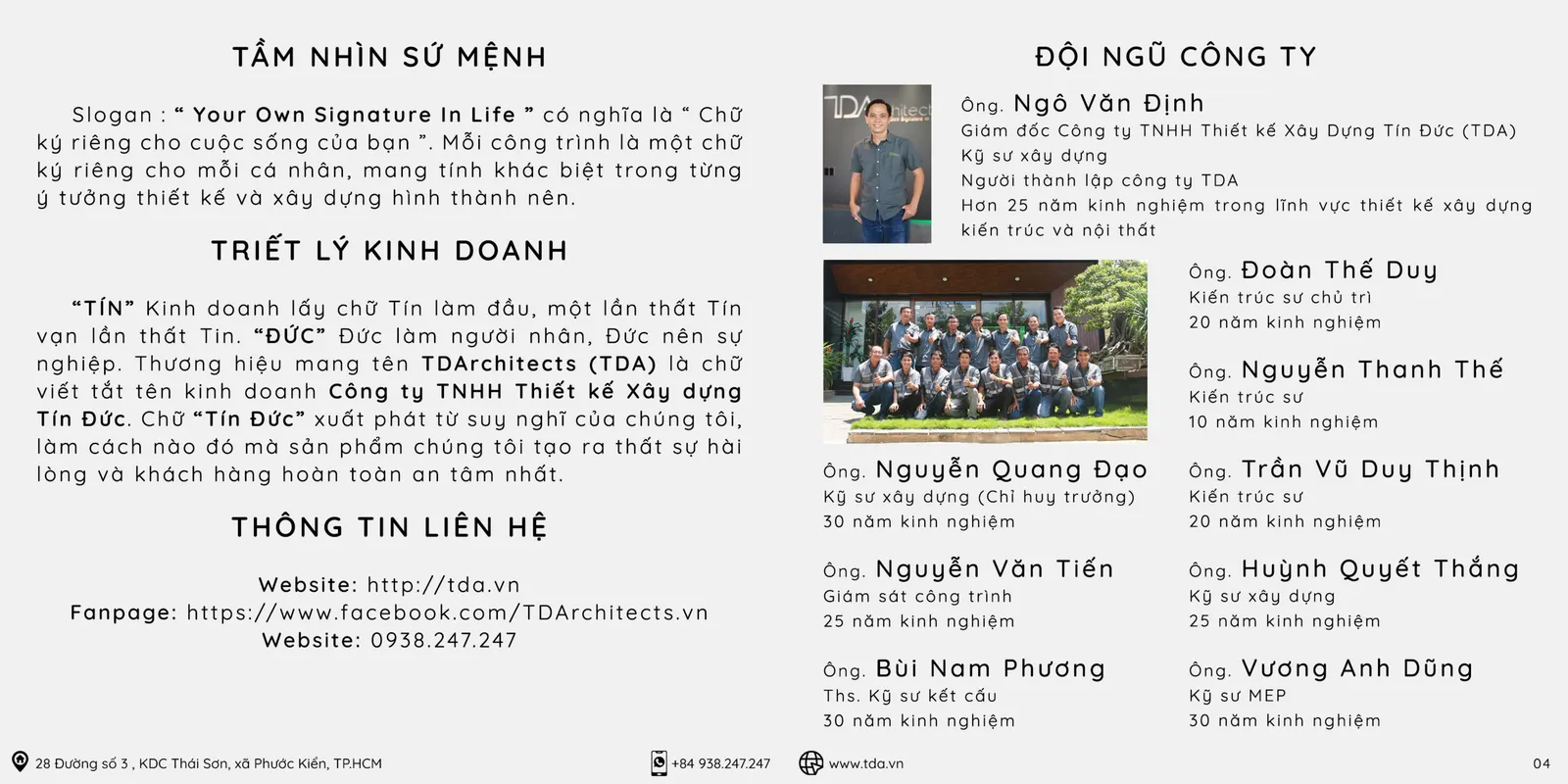 Hồ sơ năng lực TDArchitects
