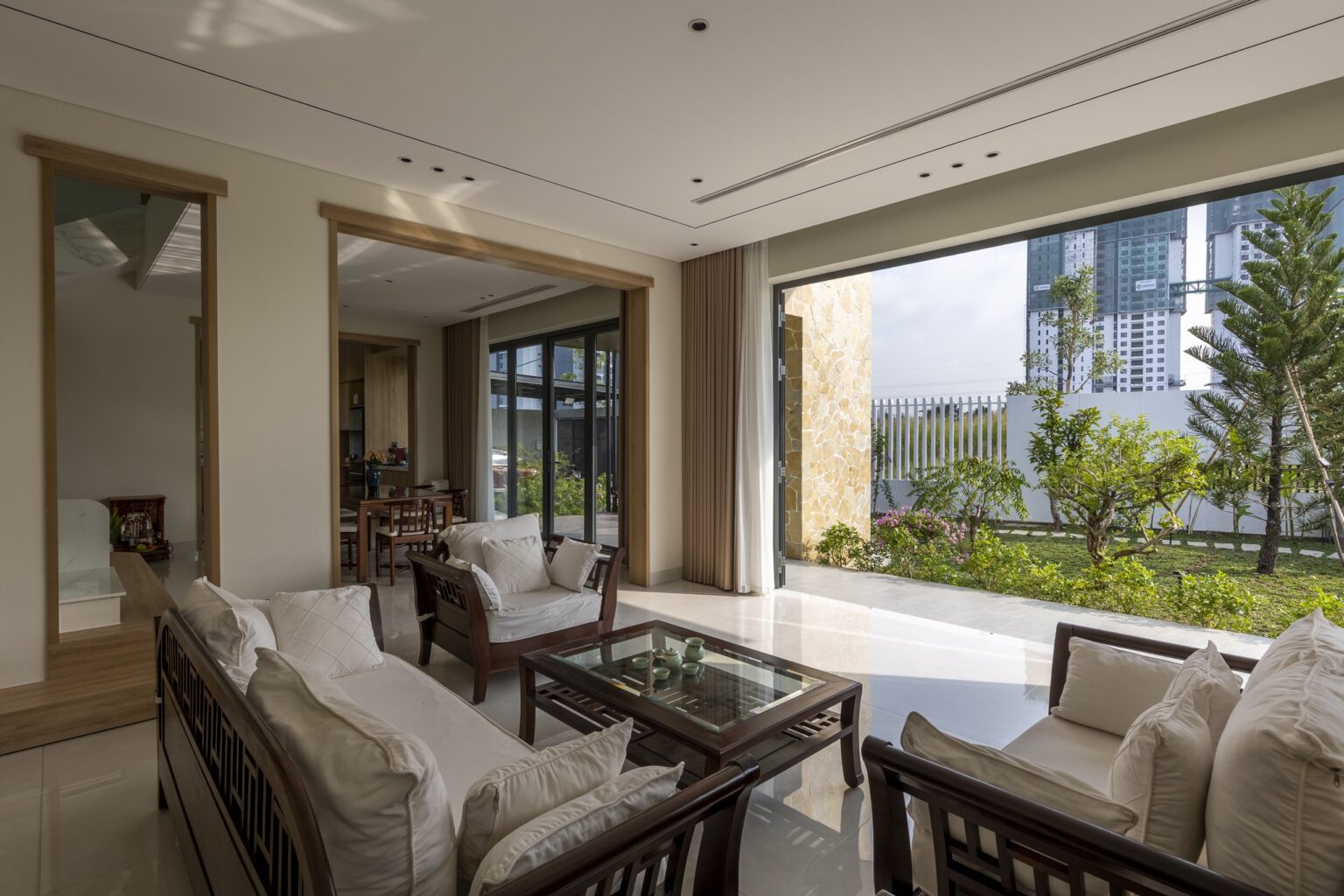 Thiết kế thi công biệt thự hiện đại 3 tầng T&H Garden Villa 398m² – KDC Thái Sơn, Nhà Bè, TP.HCM