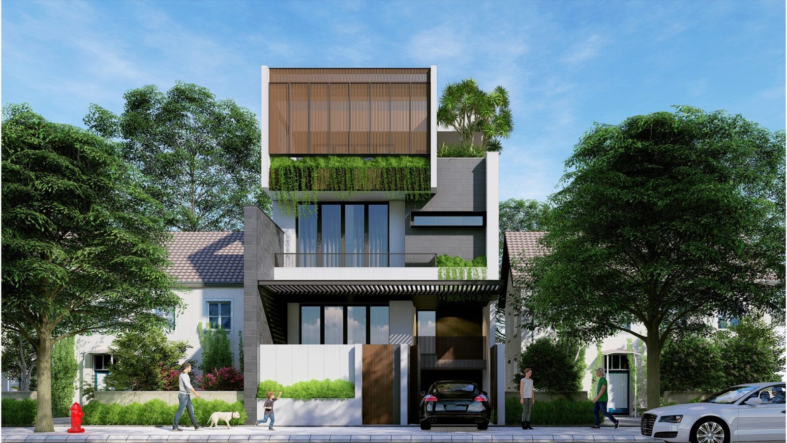 Thiết kế biệt thự hiện đại 3 tầng An Phú Villa Quận 2