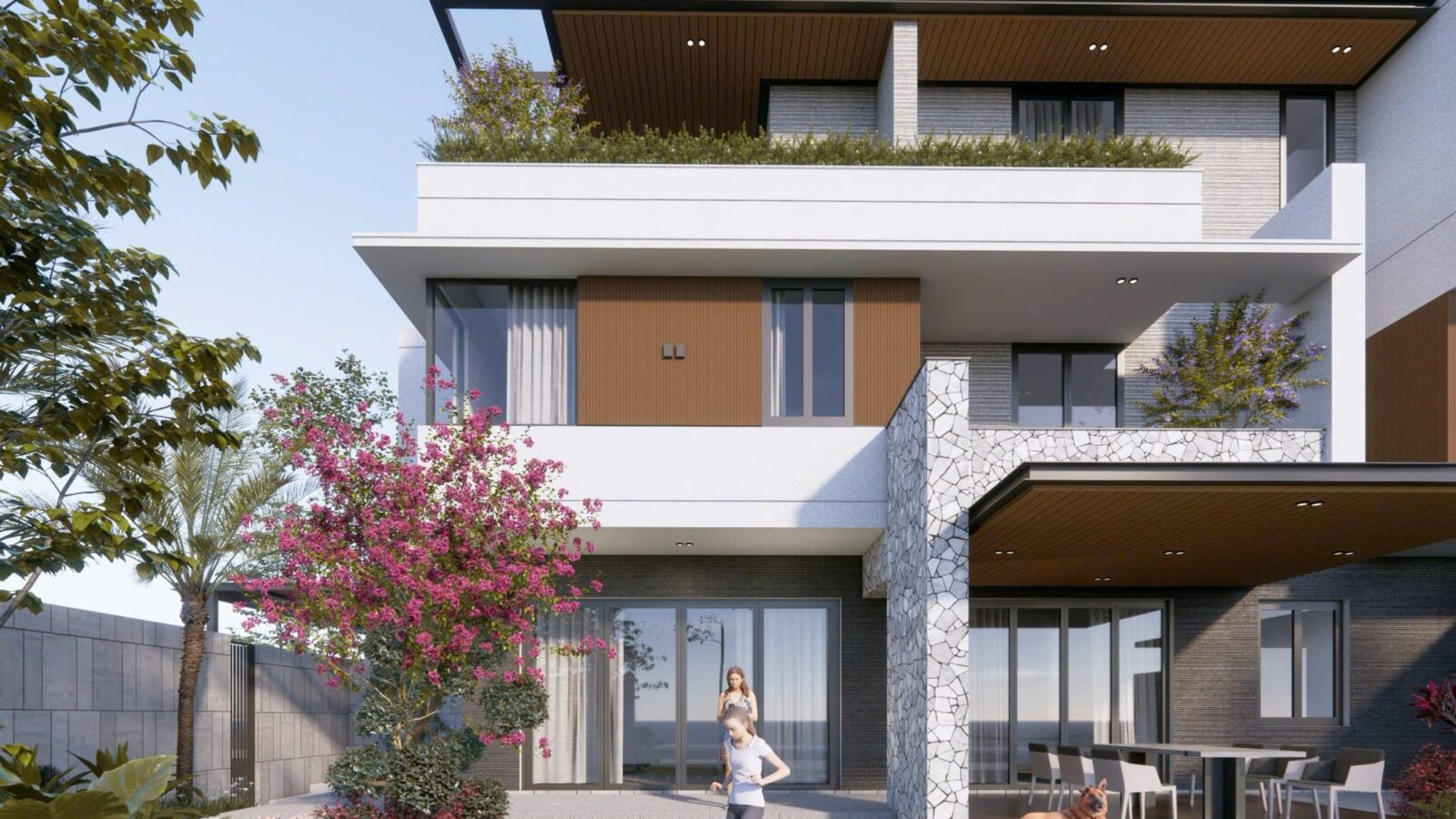 Thiết kế biệt thự hiện đại 3 tầng TS4 Villa Thái Sơn