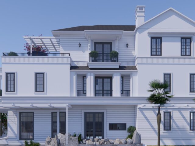 Thiết kế biệt thự tân cổ điển 3 tầng TS3 Villa Thái Sơn
