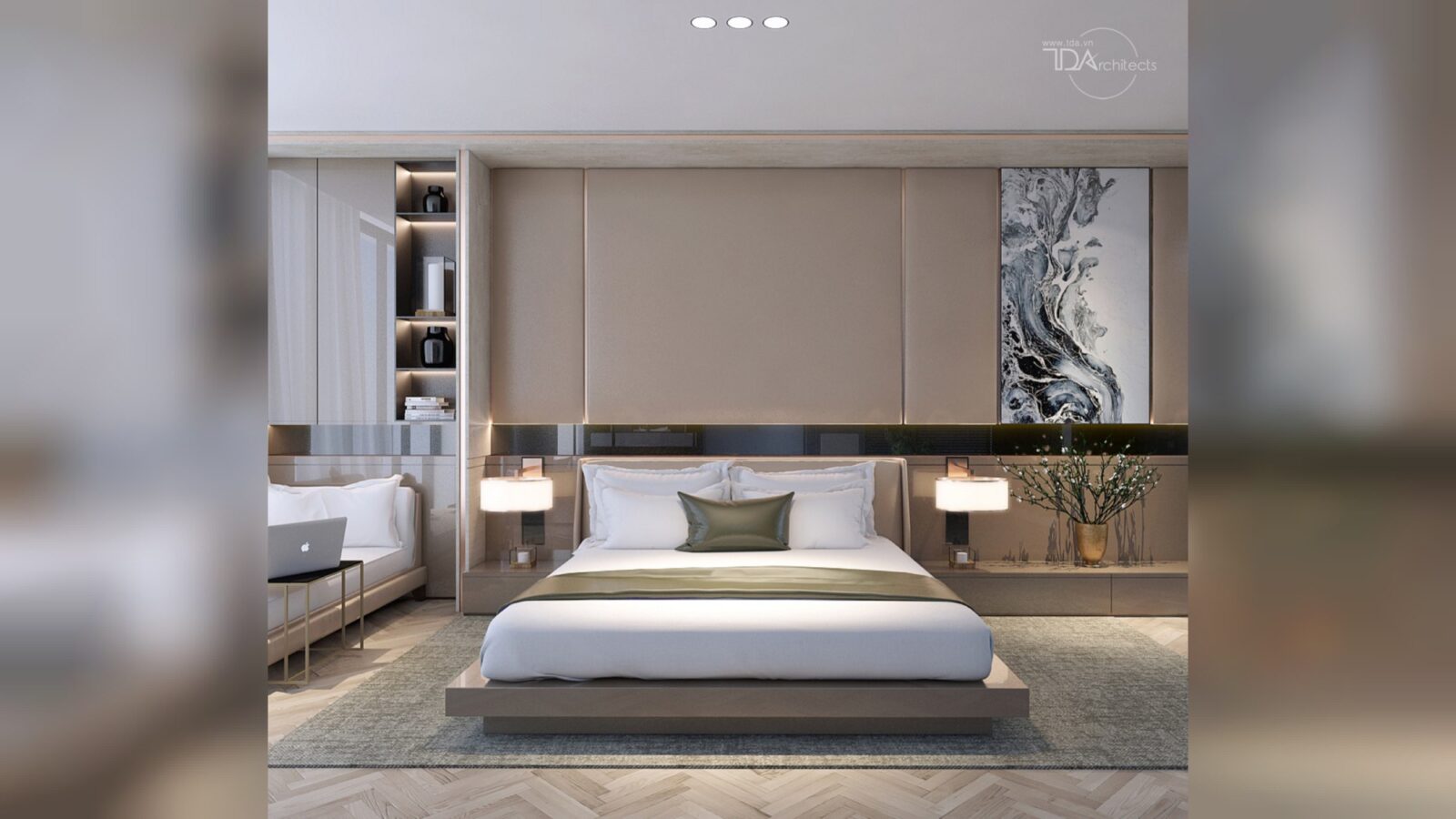 Thiết kế nội thất biệt thự D8 Villa phong cách hiện đại sang trọng - phòng ngủ master