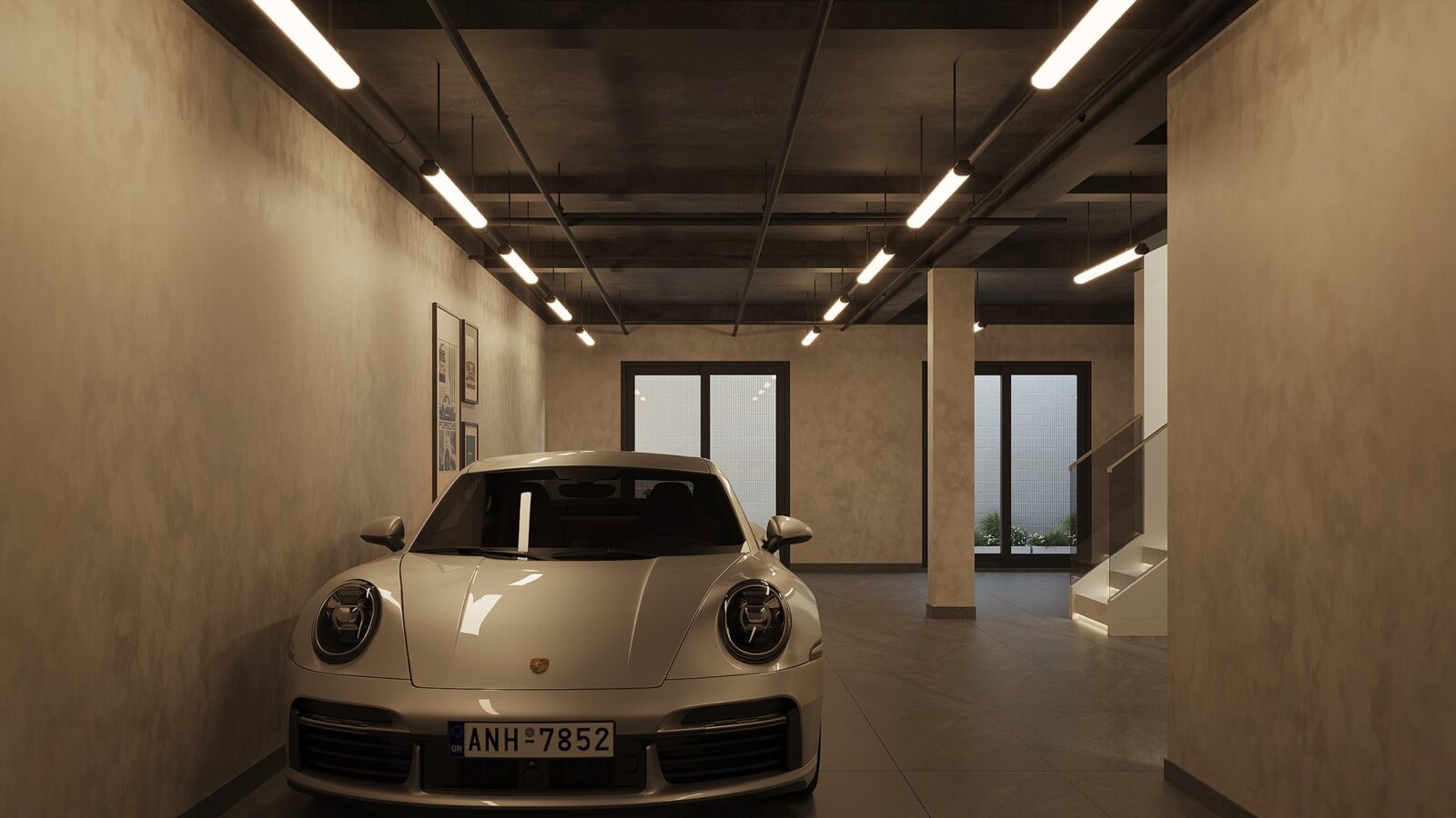 Thiết kế nội thất biệt thự song lập The Peak Garden 140m² hiện đại tân cổ điển - garage tầng hầm
