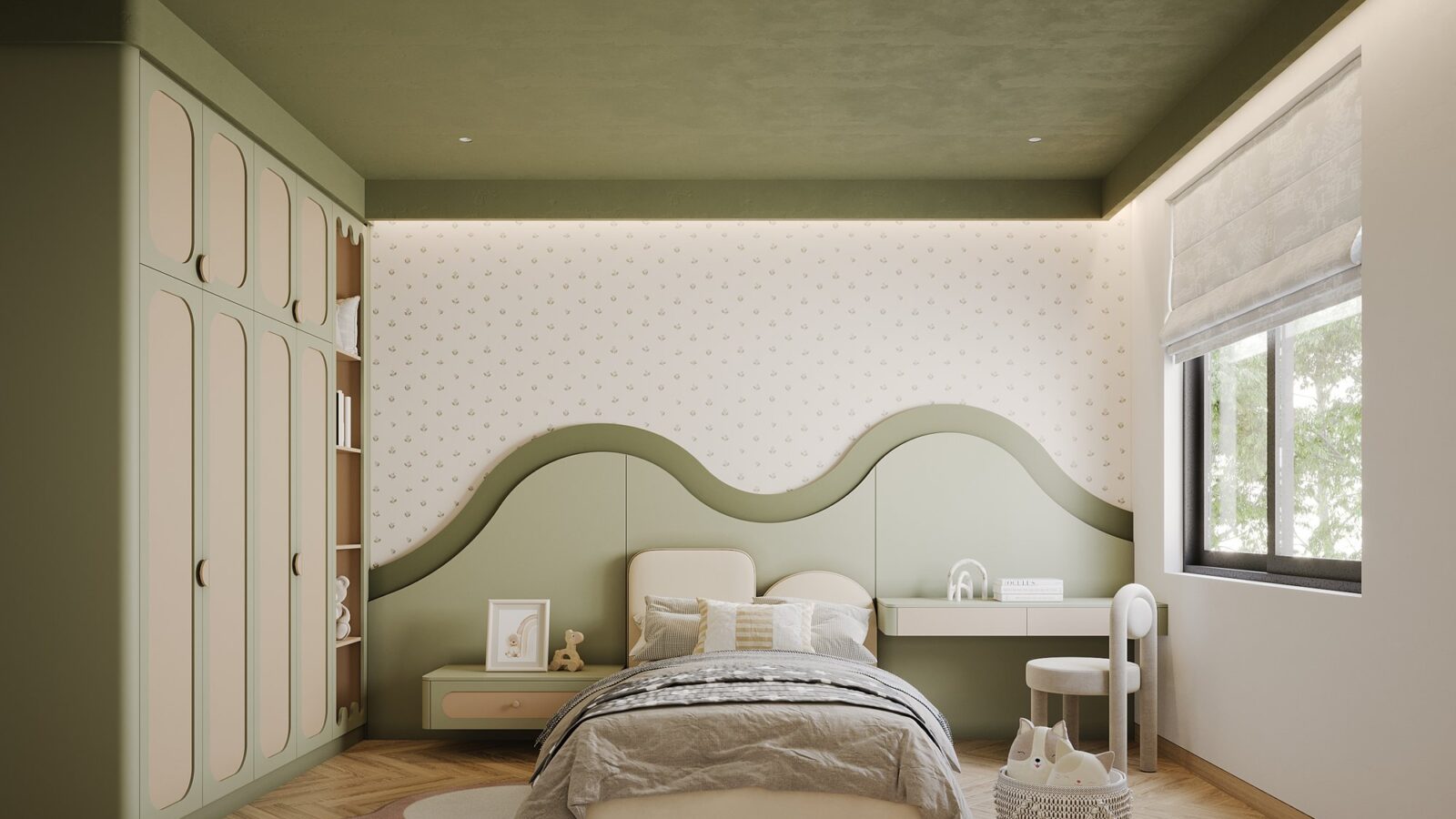 Thiết kế nội thất biệt thự Thái Sơn 250m² phong cách hiện đại cho gia đình 3 thế hệ - phòng ngủ trẻ em