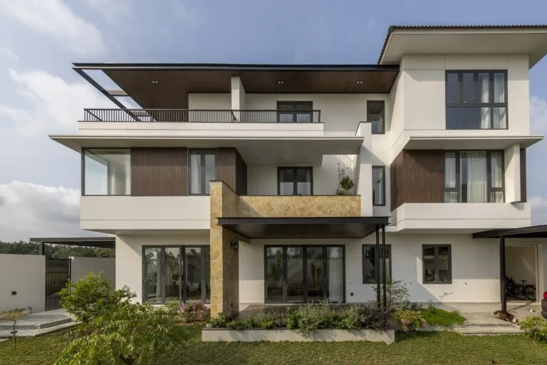 Thiết kế thi công biệt thự hiện đại 3 tầng T&H Garden Villa 398m²